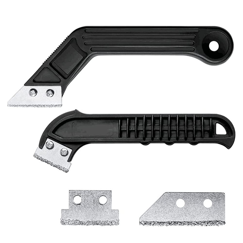 Mortar Remover Tool Set - 2 Heavy-Duty Tile Scrapers With 8 Replacement Carbide Blades For Efficient Mortar Removal 6947110550626