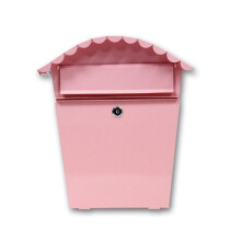 Lockable Wall Mounted Letterbox, Modern Pink Parcel Drop Box for Commercial and Household Use, Easy to Install