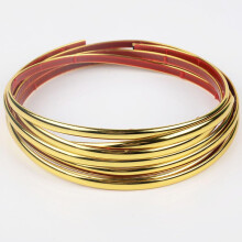 Self-Adhesive Gold Trim Moulding 12m x 8mm x 3mm, Decorative Chrome Ceiling and Wall Strips, Flexible Peel and Stick
