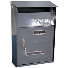 Letter Box European Villa House Outdoor Garden Newspaper Box Parcel Drop Box with Weather-Resistant Design and Creative Style