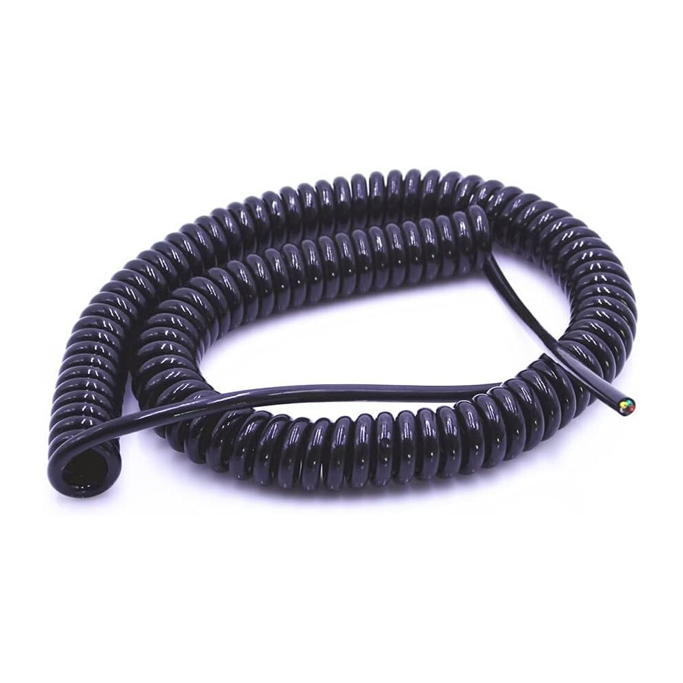 Wire Spiral Cable 4-Core 14 Awg 2.0Mm X 5M Telescopic Stretch Extension Cable For Flexible Applications 6947110551517
