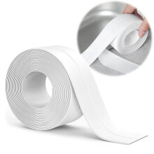 Soft Skirting Board Self-Adhesive 16 x 16 mm White PVC Flexible Kink Strip for Kitchen and Bathroom 6 m