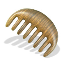 Sandalwood Wooden Comb for Scalp Massage - Thick Face Tool for Men - One Size - Natural Material
