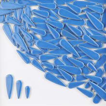 Mosaiksteine 100g Wassertropfen-Keramikfliesen DIY-Porzellan Regentropfenform Mischgrößen Mehrfarbig Lake Blue