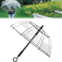 Water Gun Umbrella - Transparent Spray Gun Umbrella with Extendable Water Spray for Fun Water Battles and Rain Protection, White