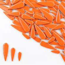 Mosaiksteine 100g Wassertropfen Keramikfliesen DIY Porzellan Mosaik Regentropfenform 3 Größen Mischfarben Orange