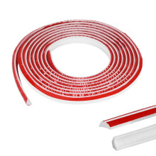 Flexible Decorative Strip - Self-Adhesive TPE Triangle Angle Strip for Ceilings, Walls, and Tile Edges, White, 19mm x 13mm, 3m Length