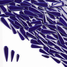 Mosaiksteine Zum Basteln 100 g Wassertropfen-Keramikfliesen DIY Porzellan Mosaik Regentropfen 3 Größen Deep Blue