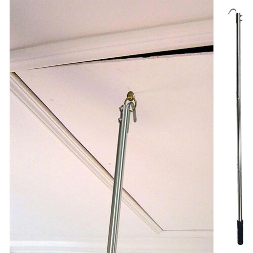 Loft Ladder Pull Out System - Spliced Loft Pull Hook Set, Adjustable Loft Pull Bar for Home and Business Use 2