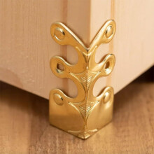 Skirting Board Corner Protectors 6 Pack Vintage Metal Solid Brass Gold Corner Guards for Home Decor