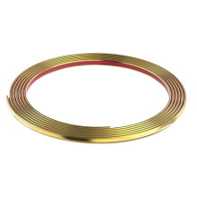Flexible Self-Adhesive PVC Metal Edge Trim Strip – Removable Waterproof Tile Border for Kitchen and Bathroom Walls (Gold, 5m)