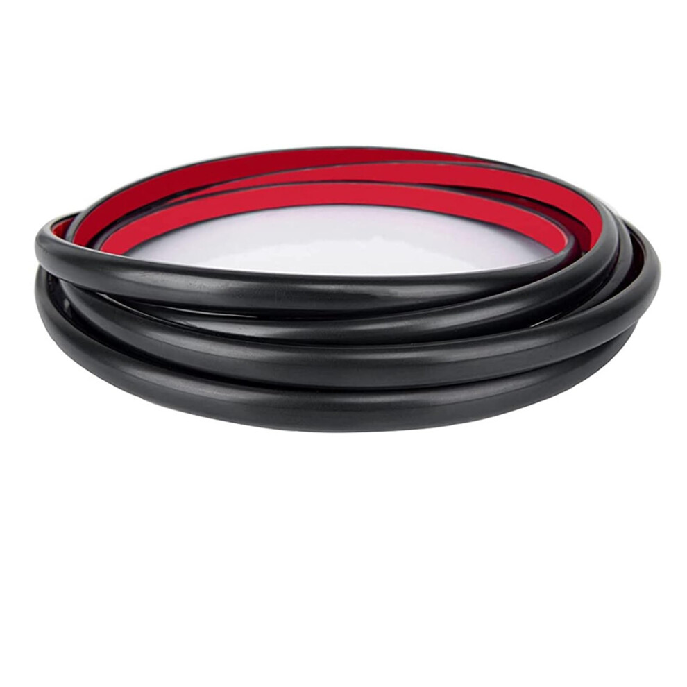 Self-Adhesive Sealing Strip, 6M Flexible Wall Molding, Removable Black Baseboard Trim, Waterproof Decorative Edge Strip 6447073064050