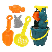 Beach Toy Set Portable Travel Bucket for Summer Outdoor Activities for Boys and Girls, Colorful and Durable
