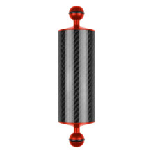 Underwater Diver Carbon Fiber Float Arm with Ball Buoyancy, Extended Mount, Red Color, Compatible with Action Cameras