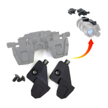 2pcs NVG Dovetail J-Arm Mount for ON/PVS-14 Binoculars Bridge, CNC Aerospace Aluminum, Compatible with Flip-to-Side Helmet Mounts