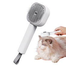 Cat Spray Brush Multifunctional Self-Cleaning Shower Brush 300 mAh Pet Accessory For Long-Haired Cats