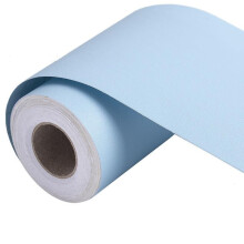 Self-Adhesive Baseboard, 5M PVC Soft Skirting Board in Sky Blue, Waterproof Wallpaper Border, 5CM Height Home Decoration