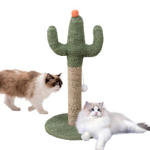 Cat Scratcher Cat Tree - Green Sisal Scratching Post with Interactive Ball for Small Kittens and Nail Sharpener