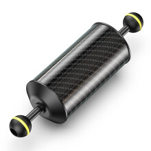 Underwater Carbon Floating Double Ball Arm, 60 mm Diameter, 8 Inch 203 mm, Buoyancy System for Diving Tray and Video Light