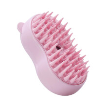 Cat Grooming Tool – Self Cleaning Slicker Brush for Cats | Pet Hair Remover with Soft Bristles | Detangling Device in Rose Color