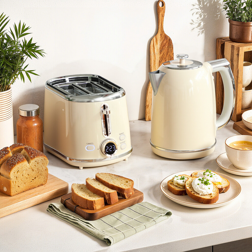 HOMCOM 1.7L 3000W Kettle and 2 Slice Toaster with Keep Warm Memory Function-image-OPC-PK2KM8T-NEW