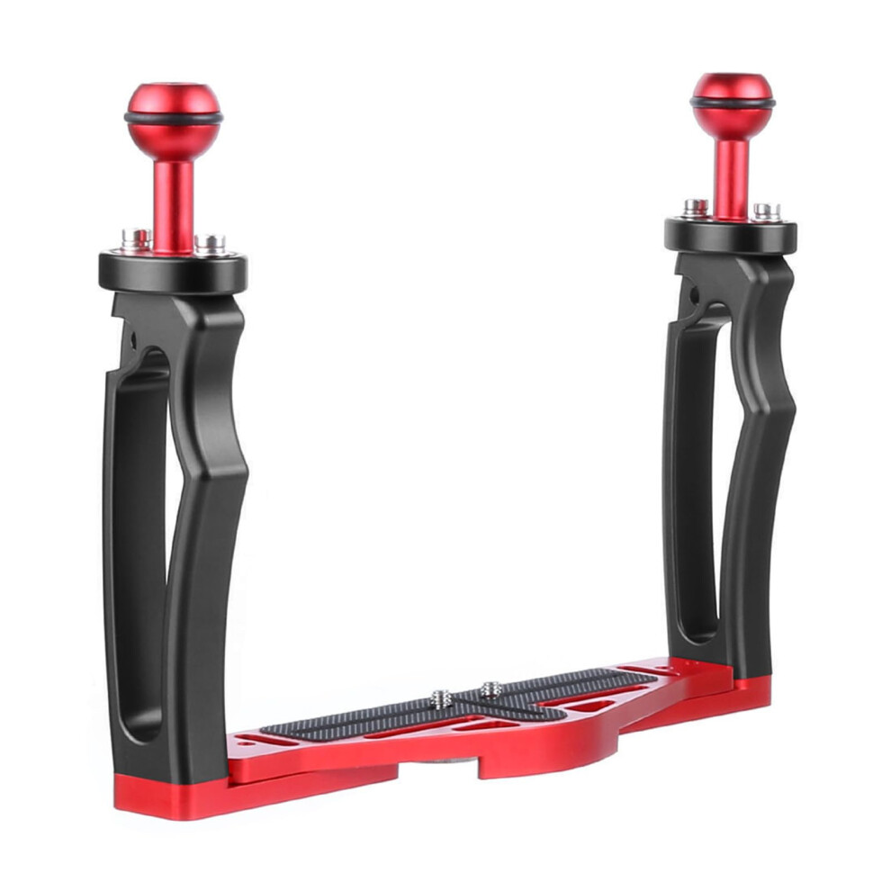 Underwater Video Stabilizer Tray For Action Cameras - Aluminum Alloy Dive Stand With Two Ball Handles Light 6447073065958