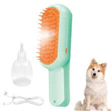 Steam Brush for Cats - Multifunctional Steam Brush with Care Spray for Small and Medium-Sized Dogs and Kittens