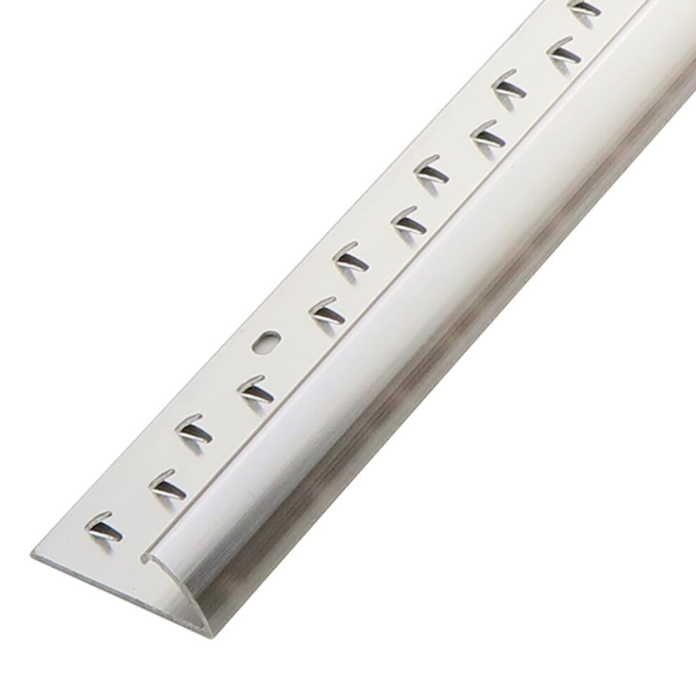 Carpet Transition Strip For Tile, Cuttable Threshold Edge Trim Reducer, Silver Carpet Trim With Assembly Included 6447073066566