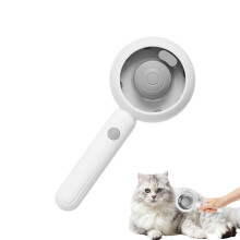 Steam Cat Brush - Portable Dog Steam Care Brush with Spray Function and Release Button for Cats and Dogs, Gray