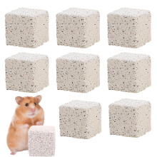 8 Pieces Volcanic Tooth Grinding Stones for Hamsters, Small Pets, Rabbits, Chinchillas, and Guinea Pigs