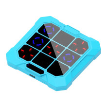 Portable Electronic Puzzle Game Console - Travel-Friendly Board Games for Kids, Teens, and Adults - Sea Blue Color