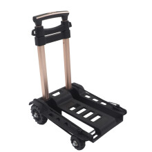 Sack Truck Folding Luggage Trolley Aluminium Alloy Adjustable Hand Trolley 88 lbs Capacity with 4 Quiet Wheels