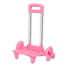 Stair Climber with Six Wheels, Foldable Hand Trolley for Camping and Food Transport, Telescopic Handle, Pink