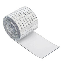 Mosaic Tiles, Mini Acrylic Self-Adhesive Square Tiles for Home Decoration, 30x30 cm, DIY Crafts, Disco Ball Vases