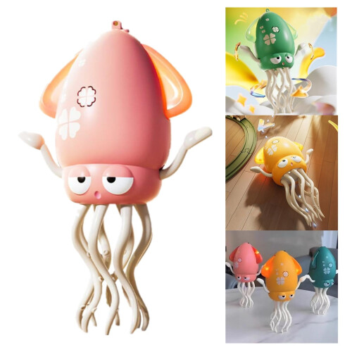 Magic Dancing Octopus Toy with Lights, 8-Leg Crawling Sensor, Obstacle Avoidance, Smart Tentacle, Self-Navigating Rose