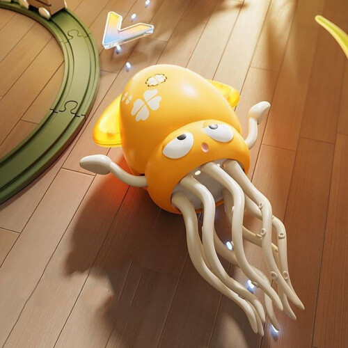 Magic Dancing Octopus Toy with Lights, 8-Leg Crawling Sensor, Obstacle Avoidance, Smart Tentacle, Self-Navigating Rose 2