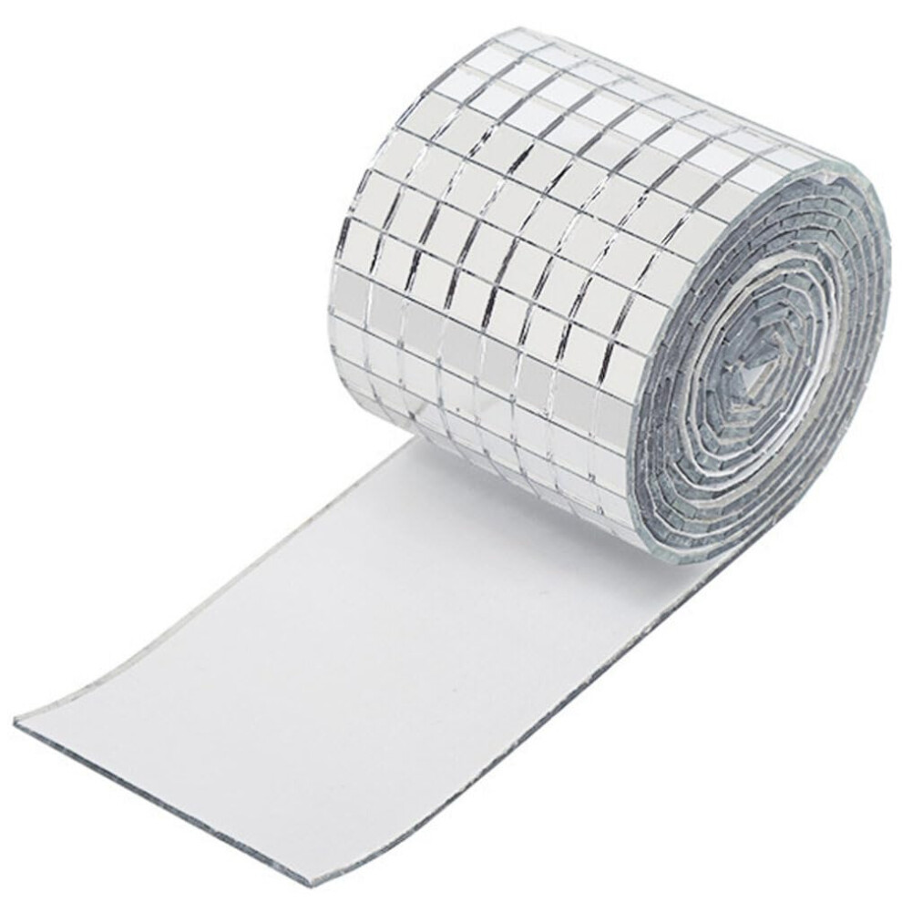 Self-Adhesive Mosaic Tiles 1 Roll, Peel And Stick Mirror Tiles For Wall Decoration, Square Mini Disco Ball Design 6947110557144