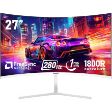 Gawfolk 27 Inch PC computer screen,1800R Curved Gaming 280Hz Monitors