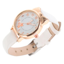 Leuchtende Kinderuhr Mädchen Armbanduhr Quarz Weiß Schlichte Handgelenk Uhr für Mädchen 30mm Zifferblatt 2023 Model