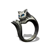 Cat Ring Adjustable Stainless Steel Ring for Cosplay Accessories and Cat Toy, No Gemstone, Unisex Design