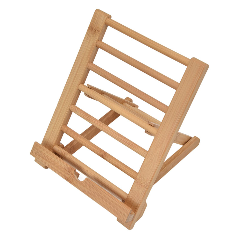 Bamboo Tablet Stand Folding Multi-Angle Universal Holder For 4 To 13 Inch Devices, Adjustable, Lightweight, Eco-Friendly 6482260059334