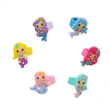 Silicone Mermaid Rings Set for Kids, 10 Colorful Dress-Up Rings for Girls, Ideal for Parties and Birthdays