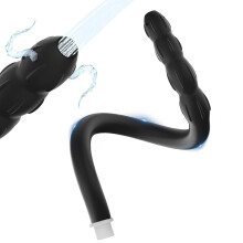 Shower for Intercourse 510mm Silicone Enema Shower Hose with Large Hole Rinse Head for Men