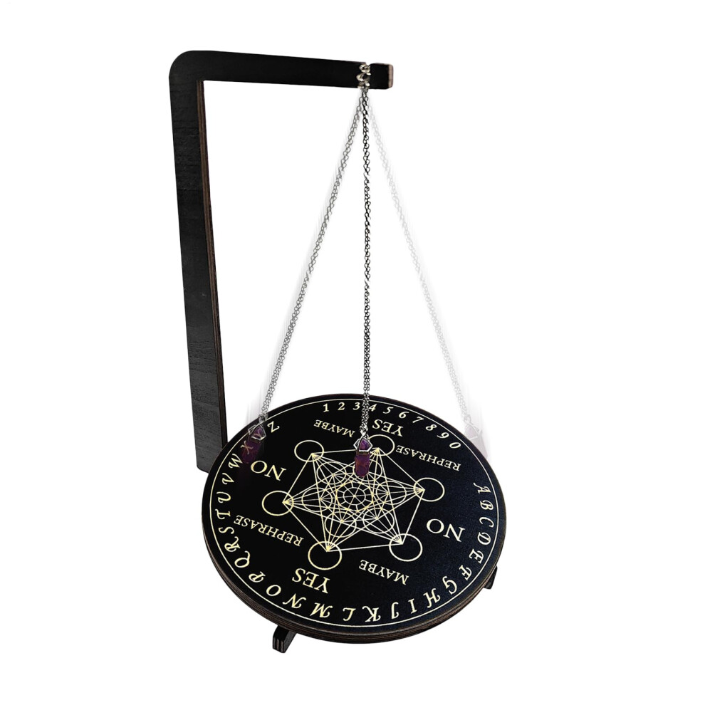 Mystical Wood Altar Bands â Wooden Pendulum Display Stand for Tarot Reading, Meditation, Spiritual Cleansing and Witchcraft Accessory