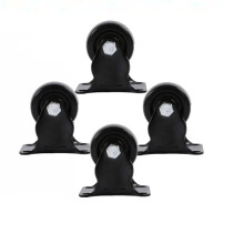1.5 Inch Directional Wheel Set of 4 Low Profile Caster Wheels for Industrial Machinery Quiet Durable Heavy-Duty Design