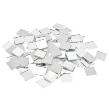Mosaic Tiles 100 Pieces Small Square Glass Mirror Mosaic Tiles for DIY Craft Supplies Home Decoration Materials Color Tone 1