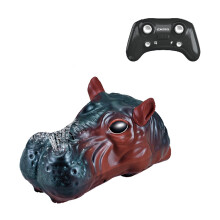 2.4 GHz Remote Control Hippo Swimming Robot Toy Waterproof Double Propeller Birthday Gift for Kids
