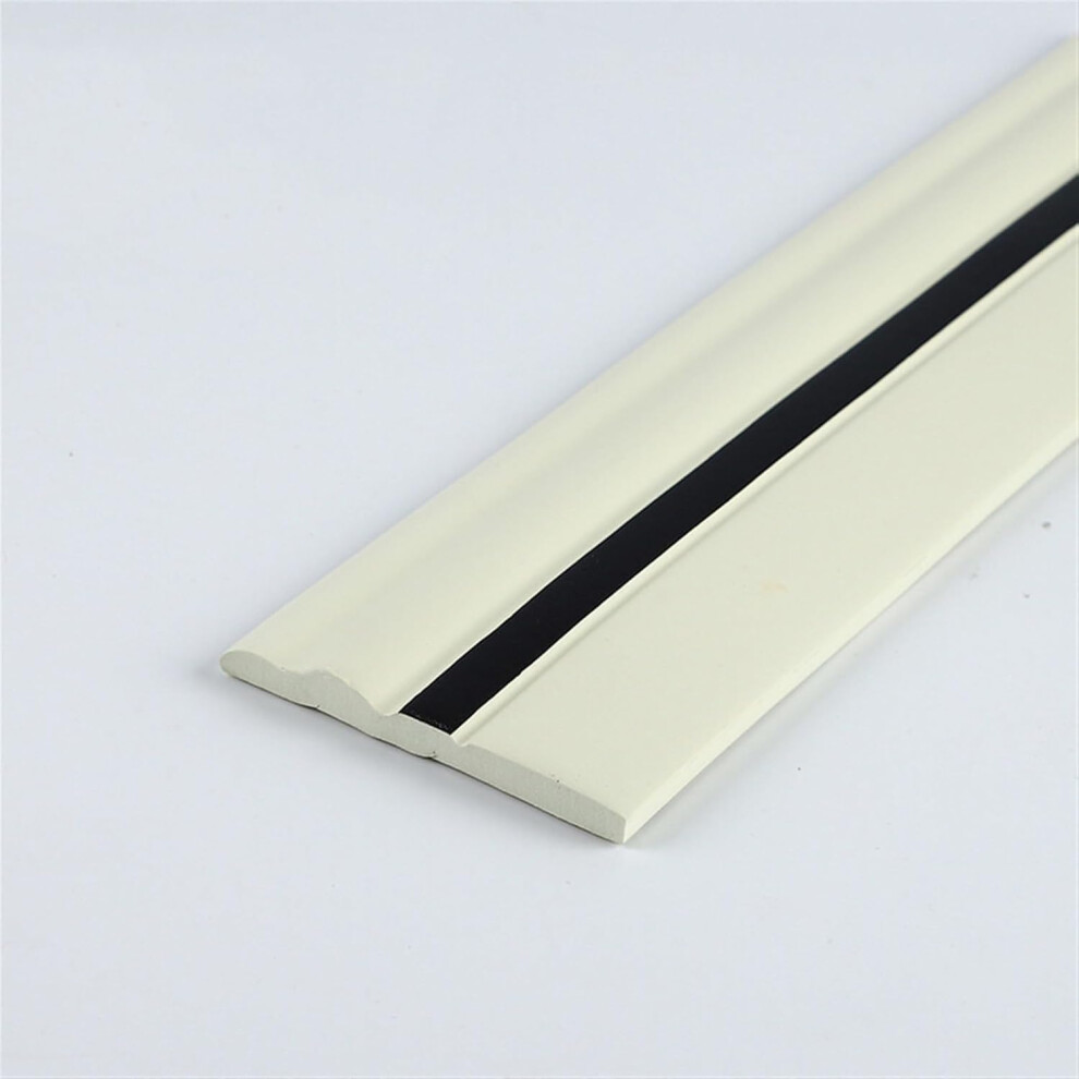 Self-Adhesive Seal Strip, 20Ft X 4In Flexible Wall Molding, White Rubber Baseboard Trim For Wall And Floor Joints 6447073070709