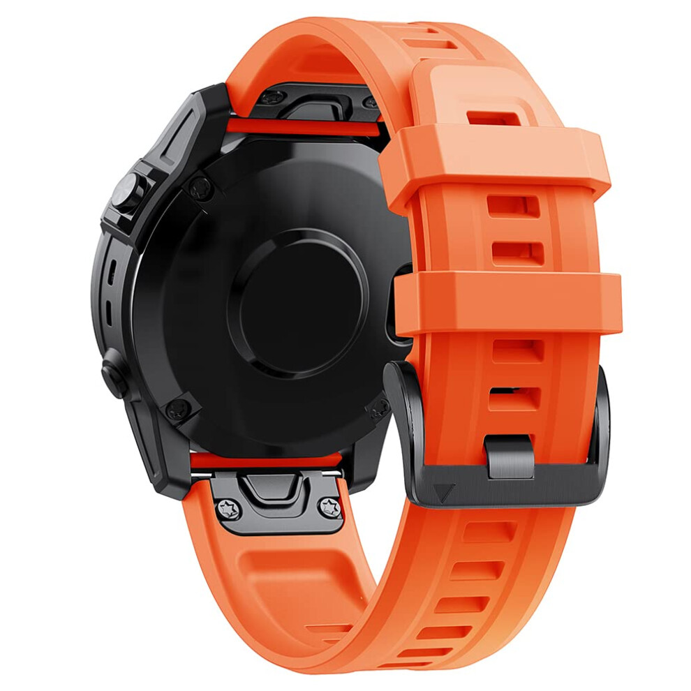 Silicone Watch Band For Garmin Fenix 6X 6 Pro 5X 5 Plus 3Hr 935 945 7X 7 Epix, 22Mm 26Mm, Compatible, Strap Black 6447073071201