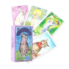 Cat Tarot Cards for Divination, Funny Cat-Themed Tarot Deck, 78 Cards for Pet Lovers, Unique Gift Idea